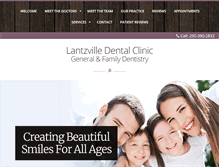 Tablet Screenshot of lantzvilledental.com
